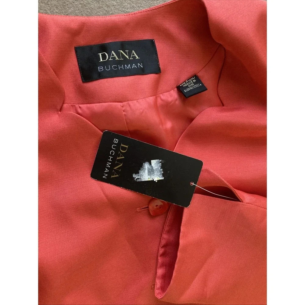 Dana Buchman Silk‎ Wool Skirt suit wmens Sz 12 New Pink Career mother Bride $476